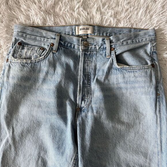 AGOLDE Jamie High Rise Distressed Straight Leg Relaxed Fit Jeans Size 30 - Picture 3 of 8